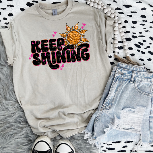 Keep Shining (Blk) DTF Transfer