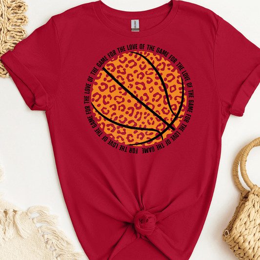 For the Love of the Game Leopard Basketball DTF Transfer