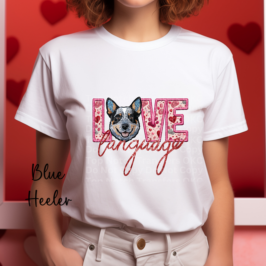 Love Language - Blue Heeler DTF Transfer