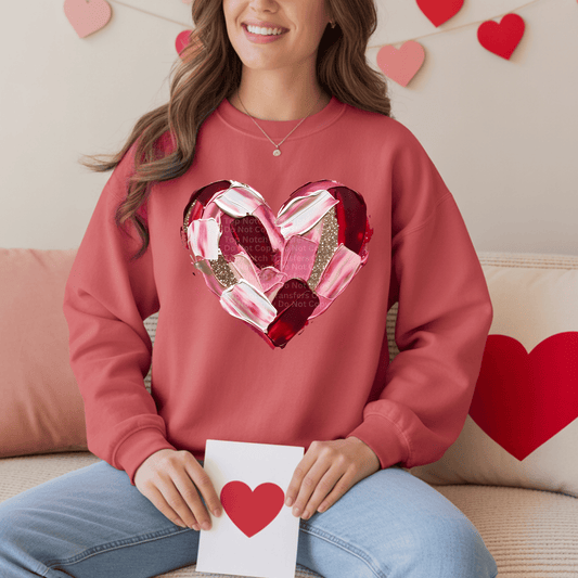 Faux Painted Heart DTF Transfer