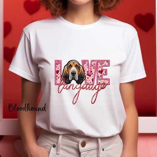 Love Language - Bloodhound DTF Transfer