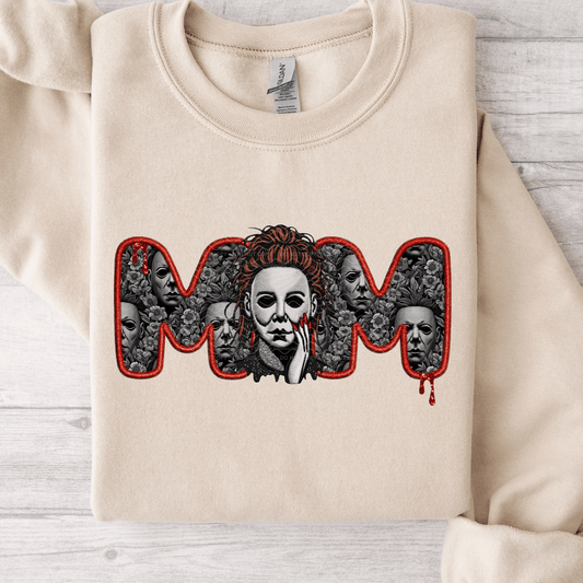 Mom M Myers Mom bun DTF Transfer