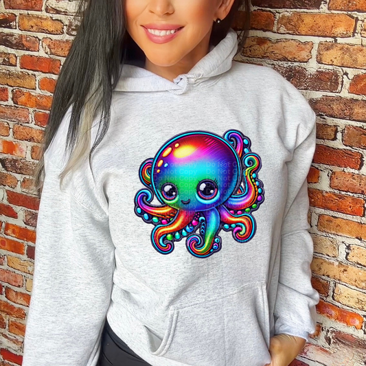 Cute Octopus with short tentacles DTF Transfer