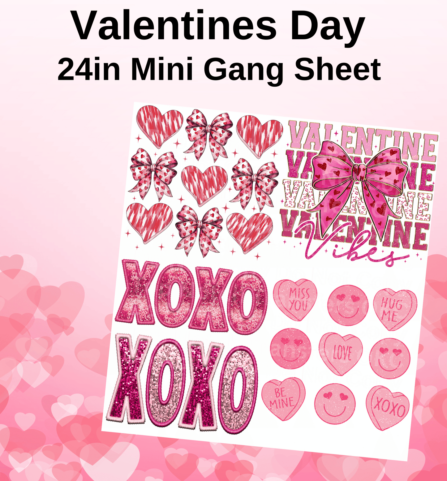 2ft Mini Valentine’s Day Gang Sheet