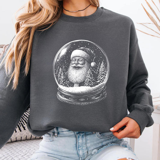 Snow-Globe-Santa DTF Transfer