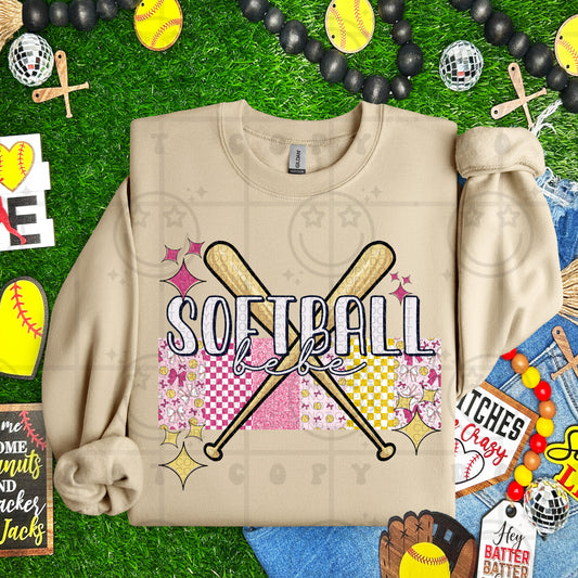 Softball Bebe DTF Transfer