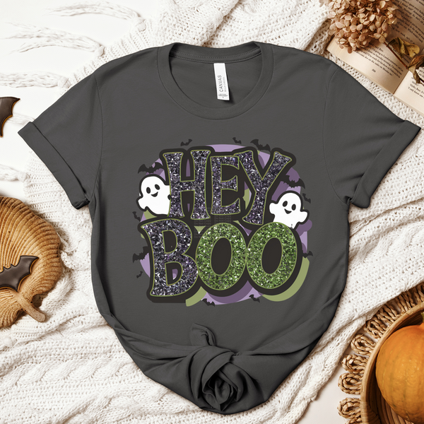 Hey Boo Ghost's & Bats (Purple/Green) DTF Transfer