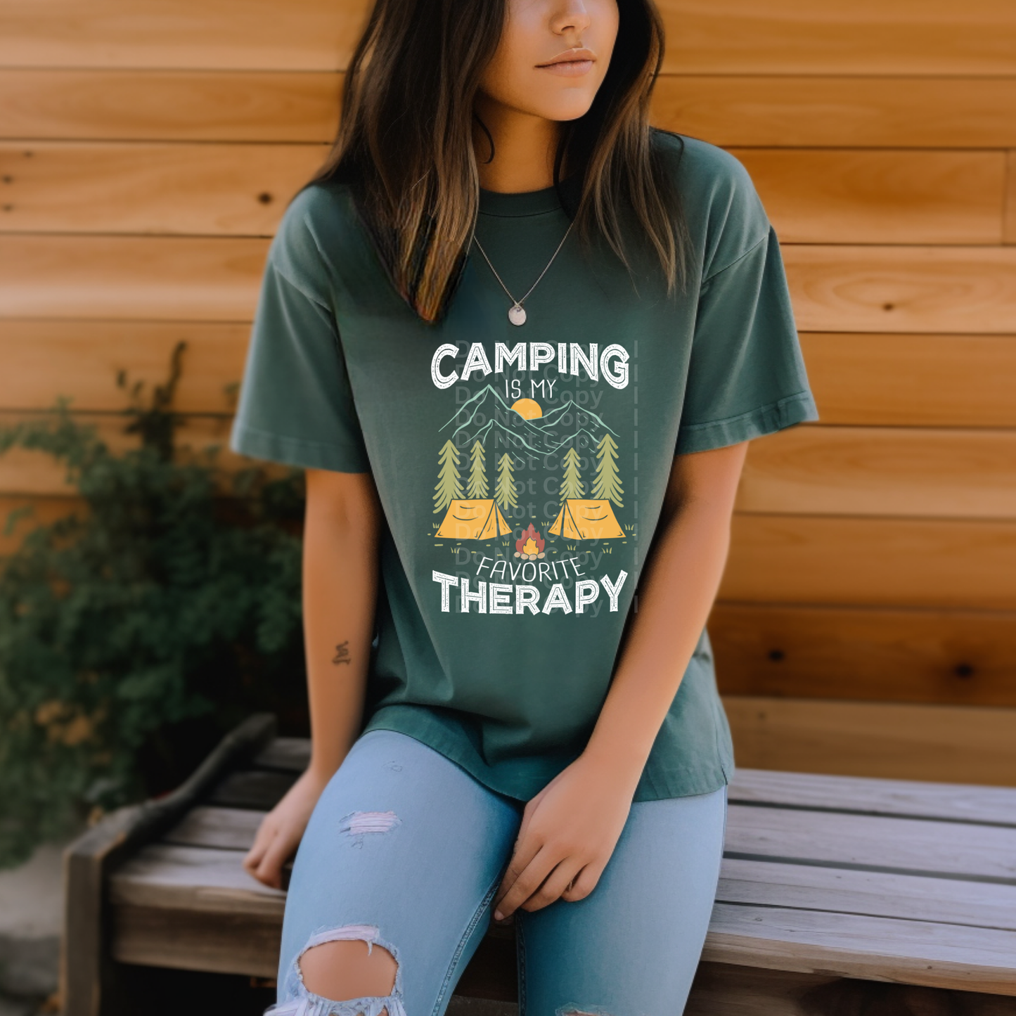Camping Is My Favorite Therapy DTF Transfer
