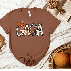 Gaga Fall Letters W/Bows DTF Transfer