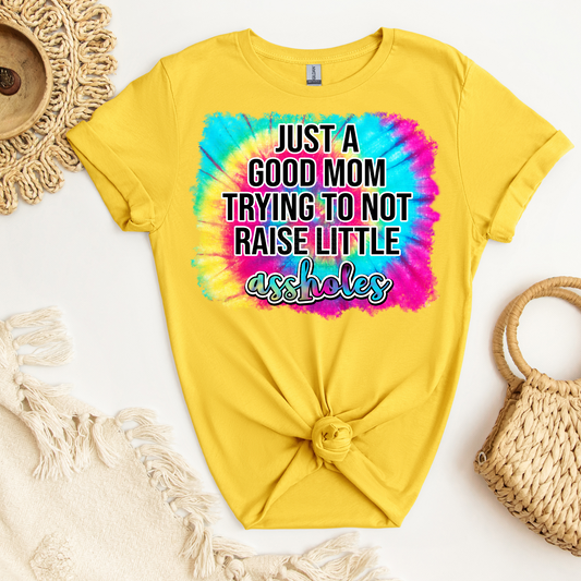 Just a Good Mom trying to not Raise Little *ssholes DTF Transfer