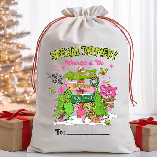 Santa Bag Design 9 DTF Print