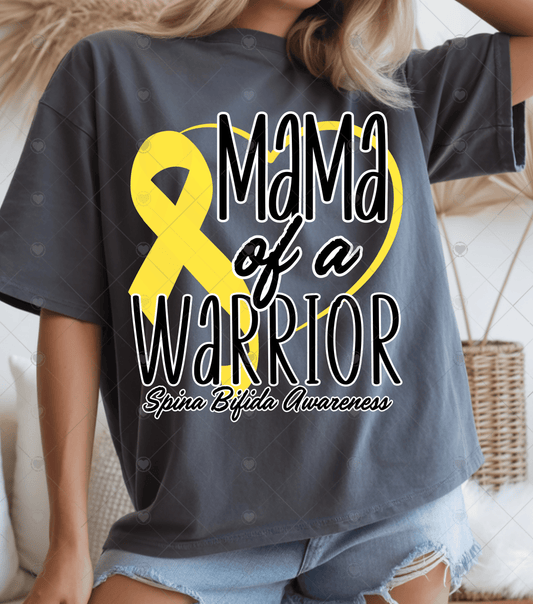 Mama of a Warrior Spina Bifida Awareness DTF Transfer