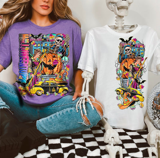Halloween_Town *Optional long sleeve design* DTF Transfer