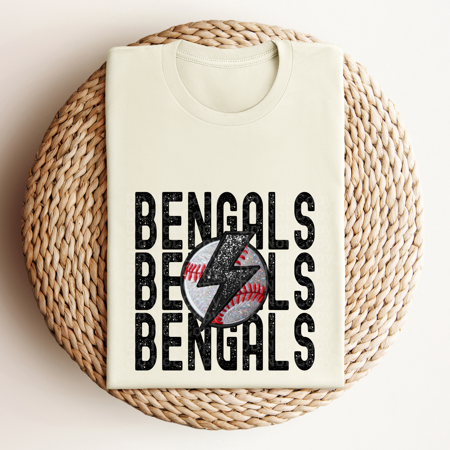 Stacked Bengals Baseball DTF Transfer