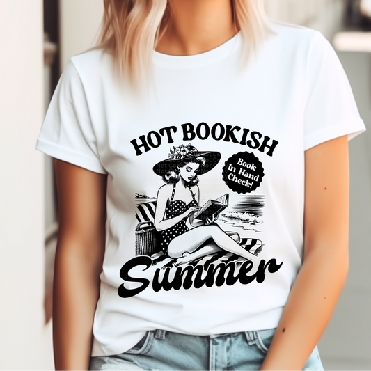 Hot Bookish Summer (Black) DTF Transfer