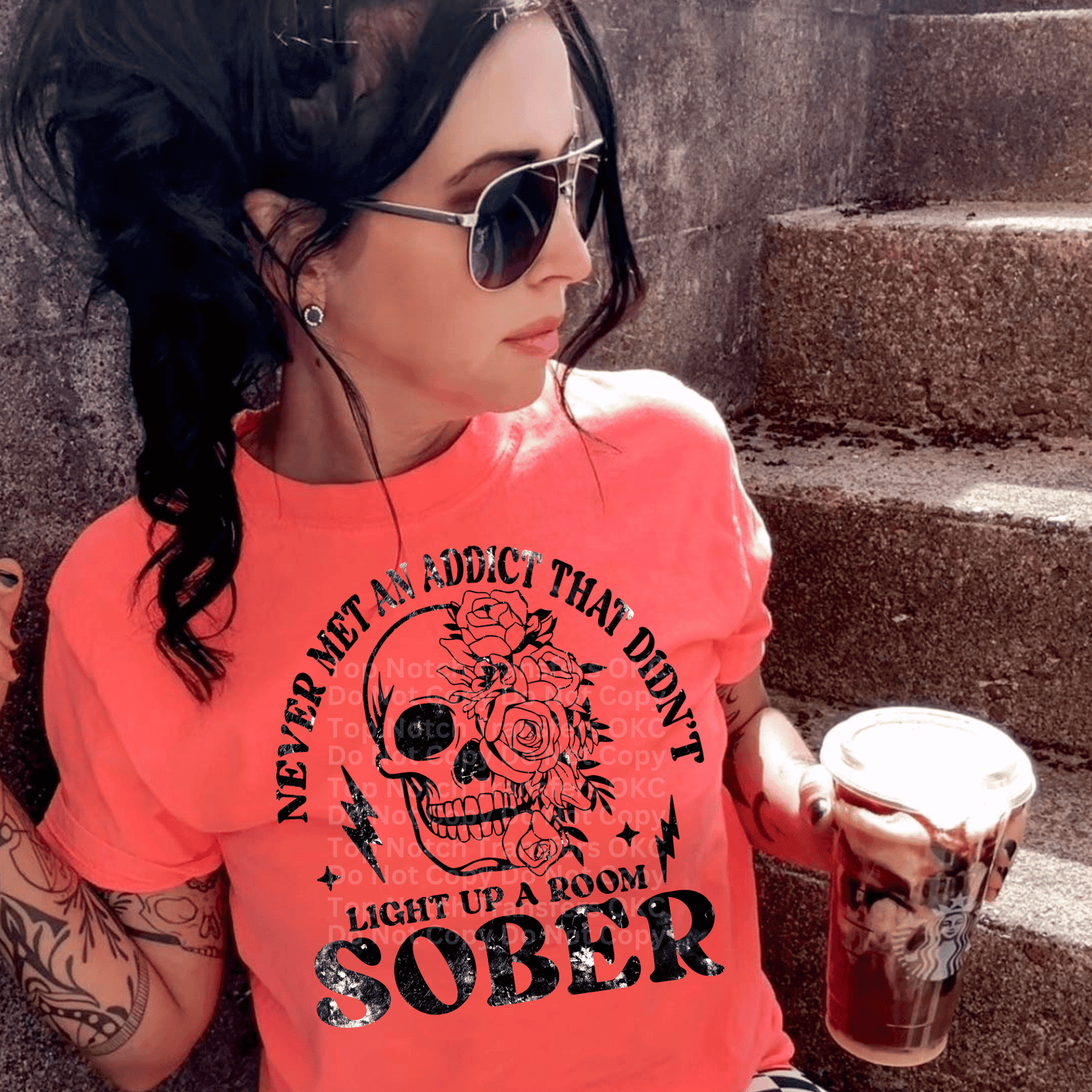 Light Up A Room Sober DTF Transfer