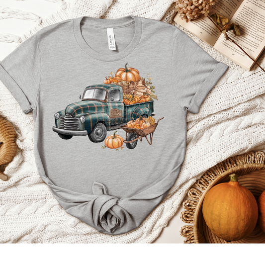 Plaid Pumpkin Truck DTF Transfer