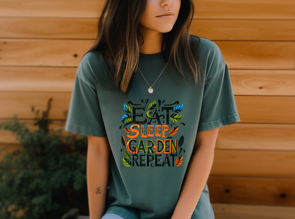 Eat Sleep Garden Repeat DTF Transfer