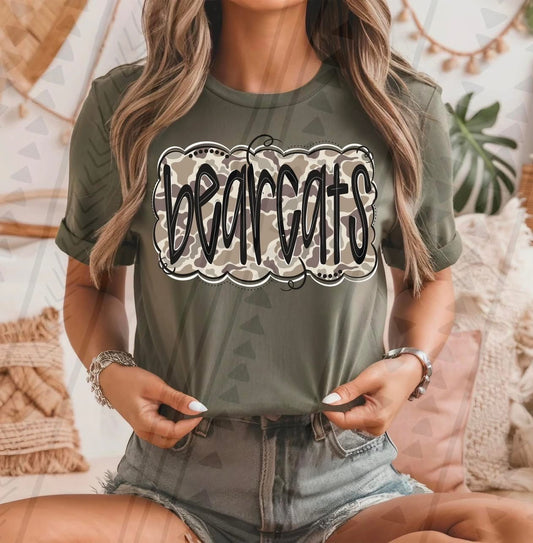 Bearcats Camo DTF Transfer