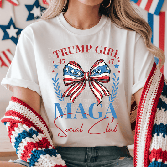 Trump Girl MAGA Social Club DTF Transfer