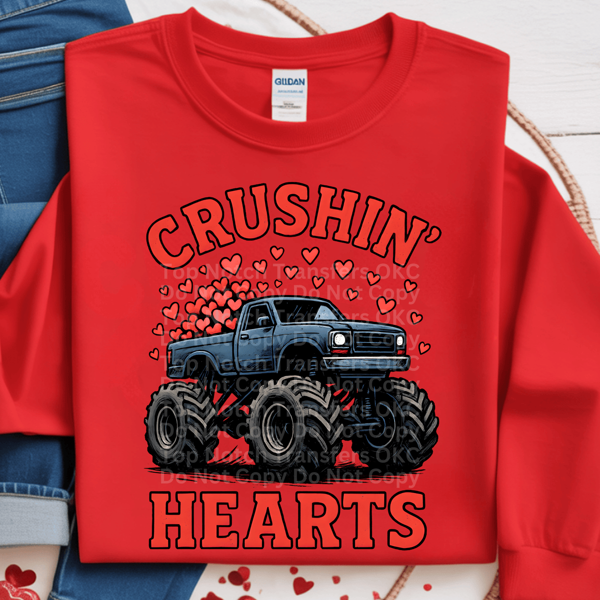 Crushin’ Hearts DTF Transfer