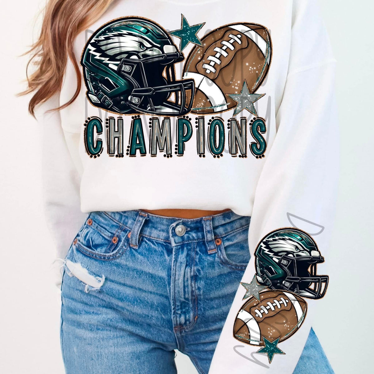Phil Champs 8 w/ sleeve design DTF Transfer