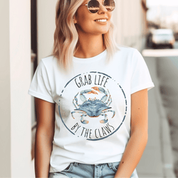 Grab Life By The Claws Blue Crab DTF Transfer