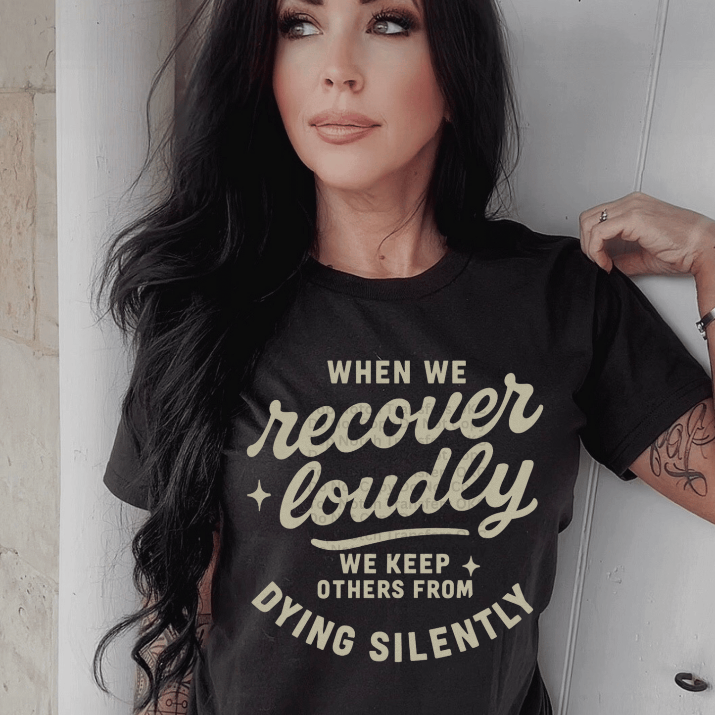 Recover Loudly Off White DTF Transfer