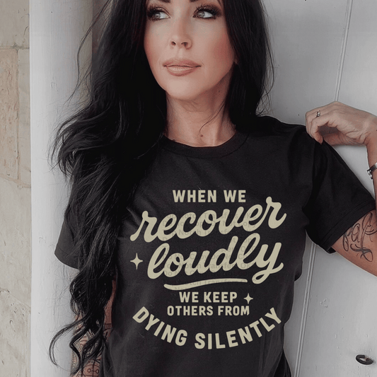Recover Loudly Off White DTF Transfer