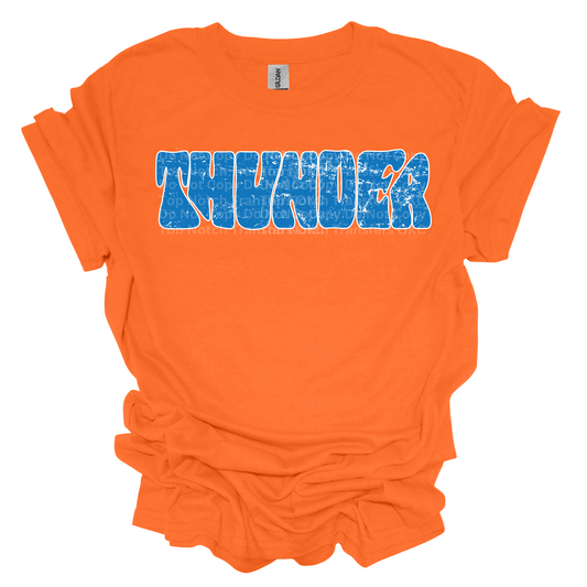 Thunder Blue Distressed DTF Transfer