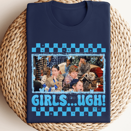 Girls Ugh Checkered DTF Transfer