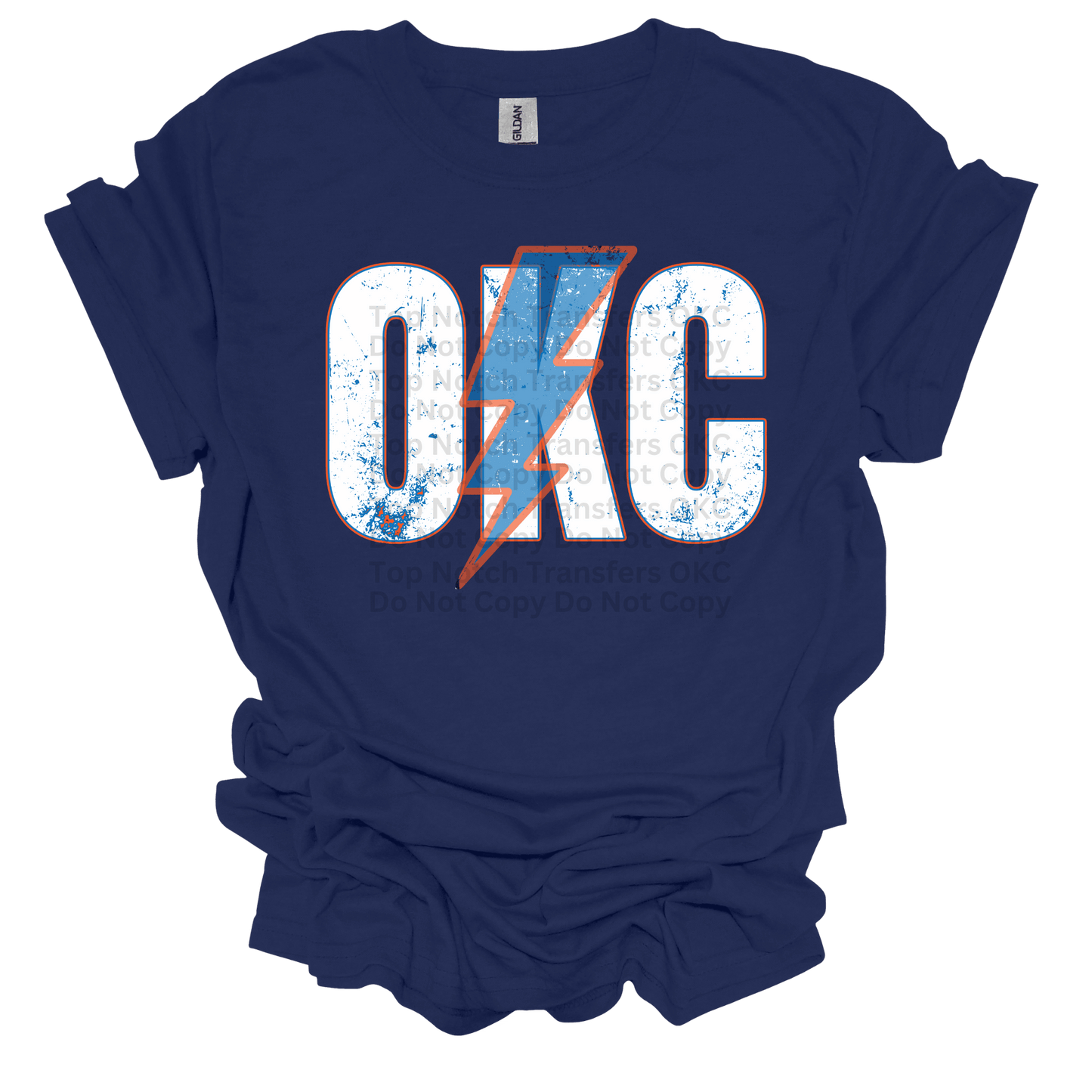 OKC Distressed DTF Transfer