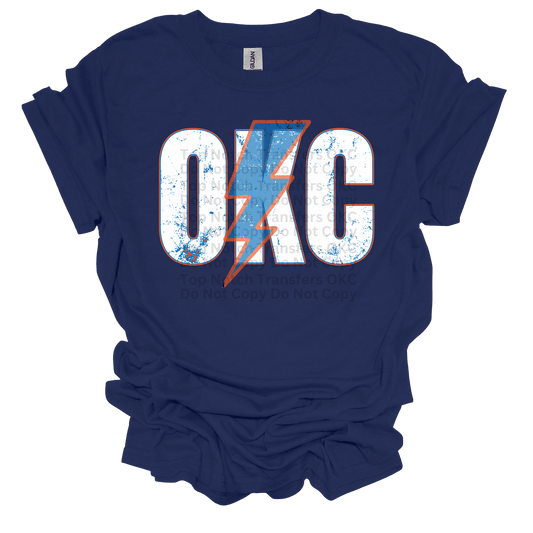 OKC Distressed DTF Transfer