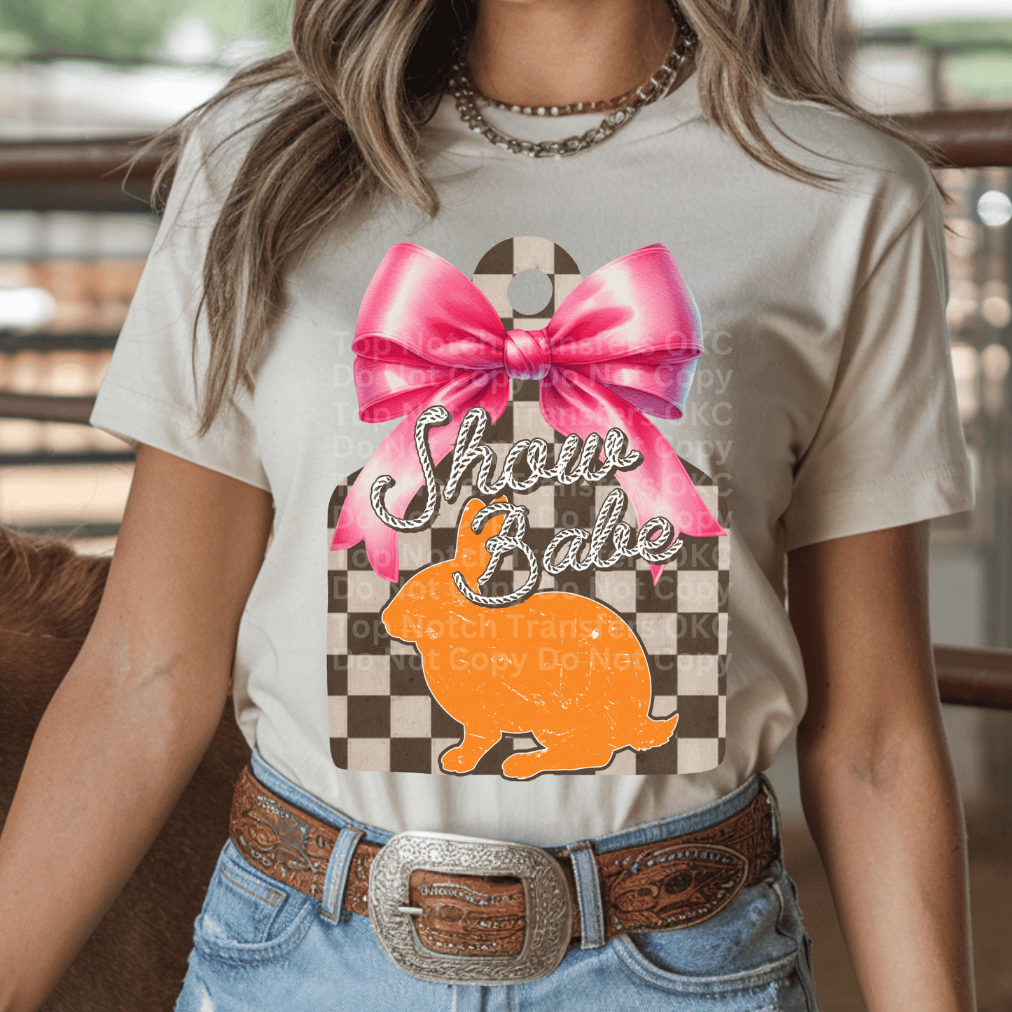 Pink Show Babe-Rabbit DTF Transfer
