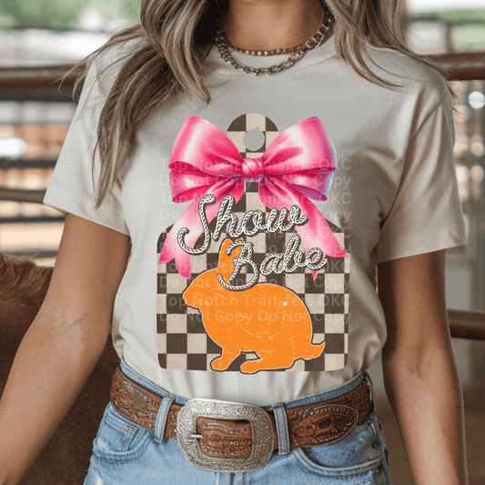 Pink Show Babe-Rabbit DTF Transfer