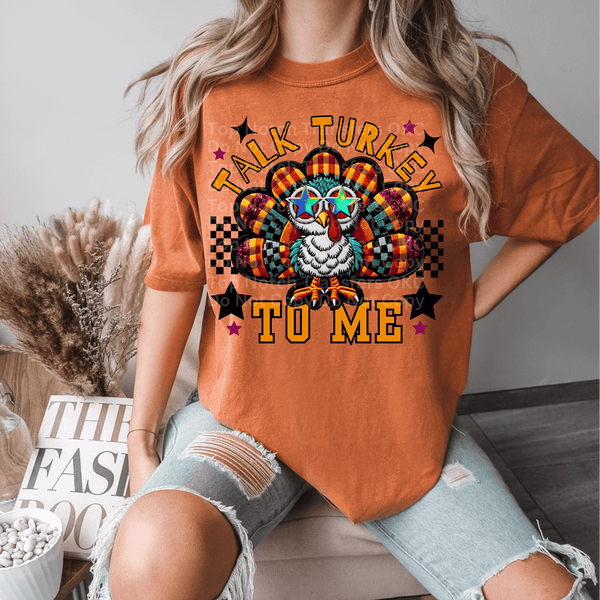 Talk Turkey to Me Turkey DTF Transfer