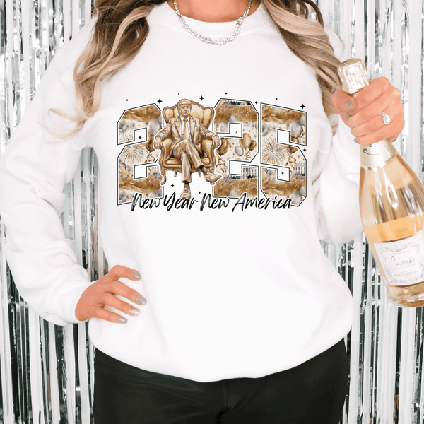 2025 Gold Trump New Year New America DTF Transfer