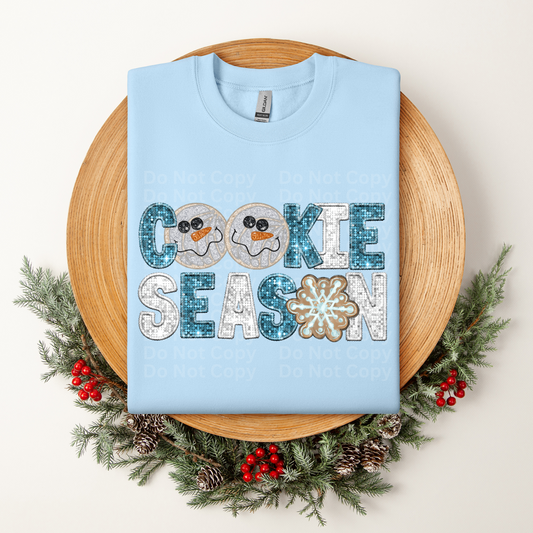 Cookie Season Blue & White DTF Transfer