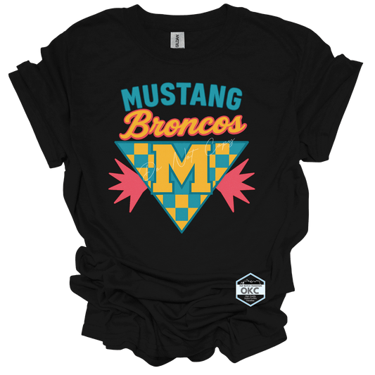 Mustang Broncos Vintage Retro T-Shirt