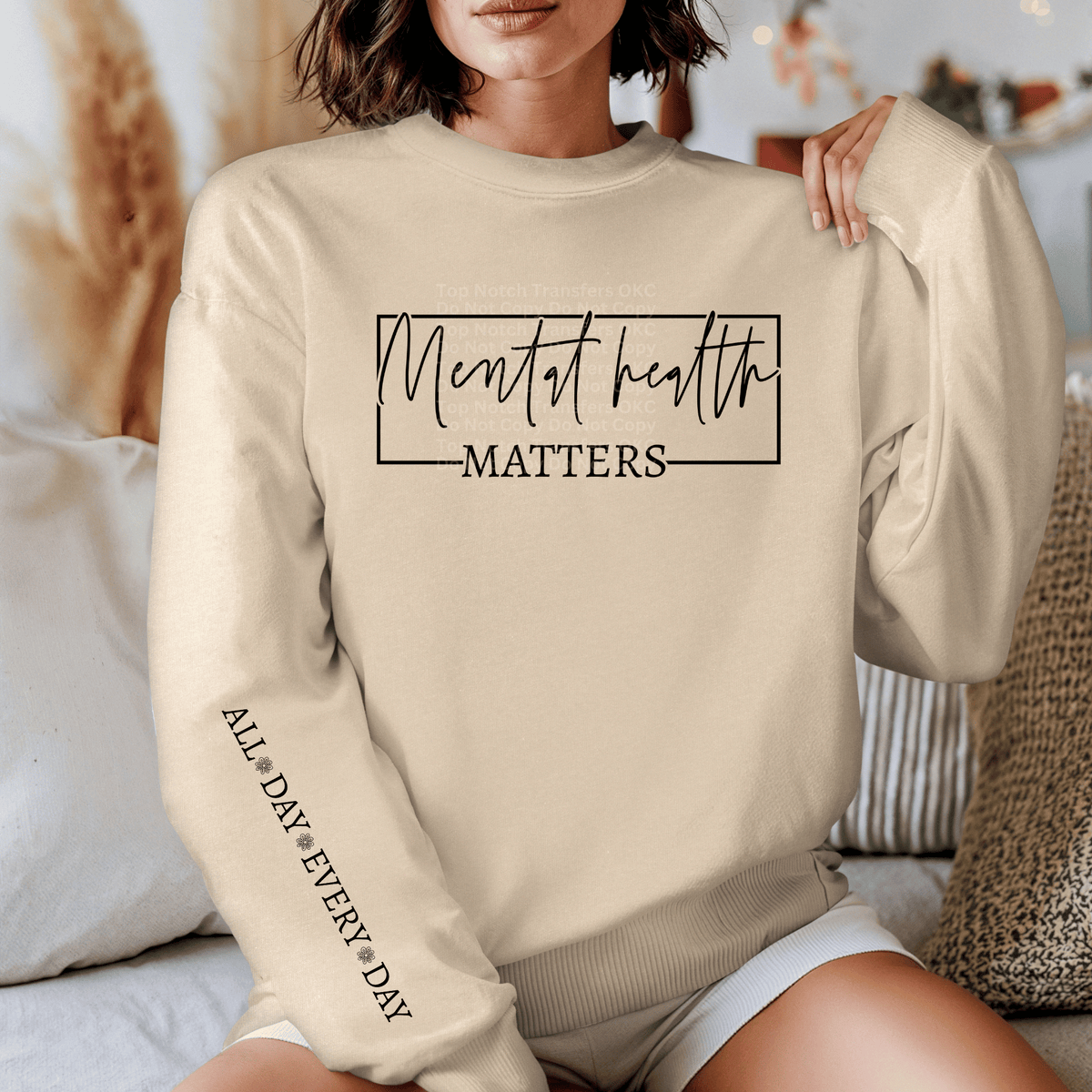 Mental Health (sleeve design included) DTF Transfer