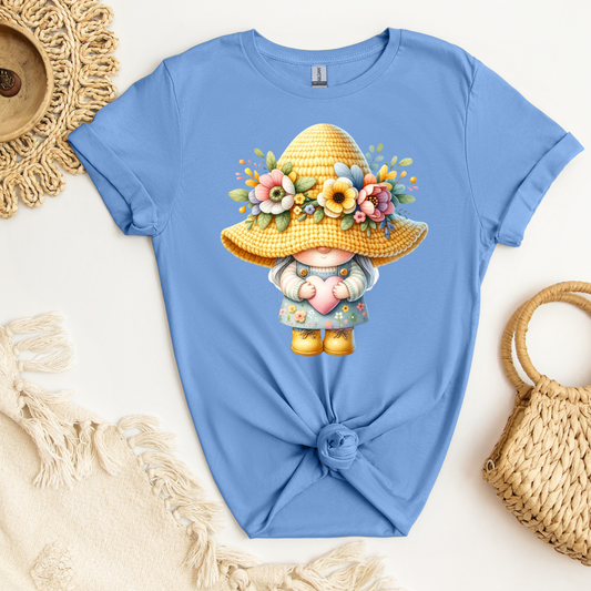 Girl Garden Gnome Holding Heart DTF Transfer