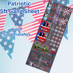 5ft Youth Patriotic Gang Sheet