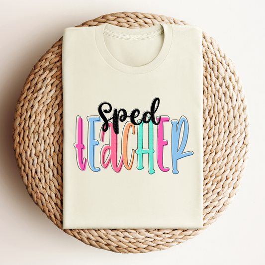 Sped Teacher - Colored Names/Occupations DTF Transfer