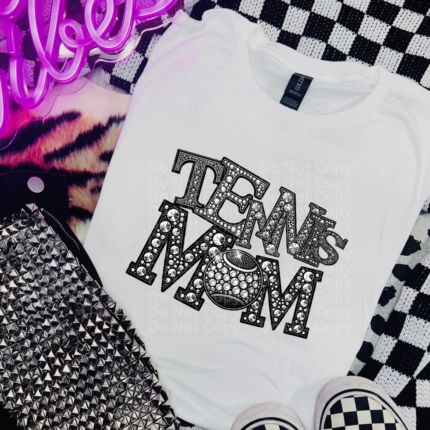 Tennis Mom - Faux Rhinestone DTF Transfer