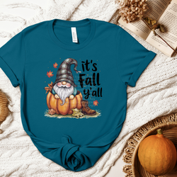 It's Fall Ya'll Gnome in Pumpkin DTF Transfer