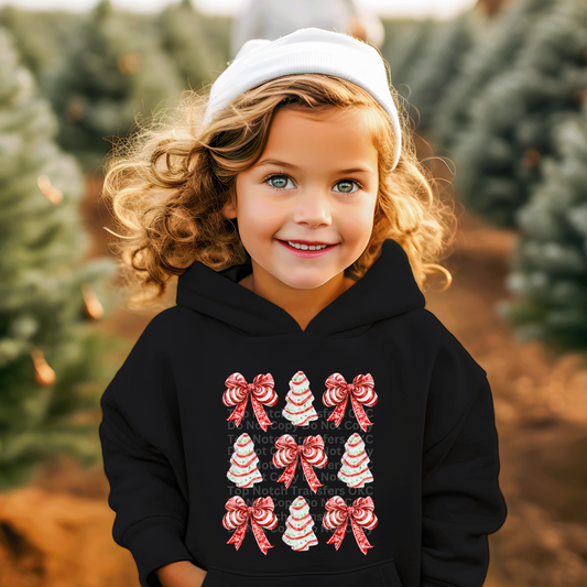 Christmas Tree Cake & Bow Coquette DTF Transfer