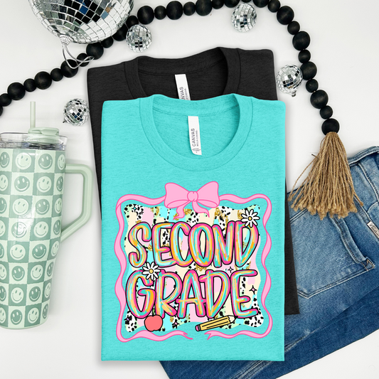 Second Grade Bow DTF Transfer
