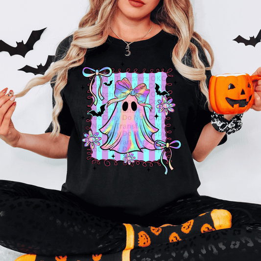 Iridescent Ghost Coquette DTF Transfer