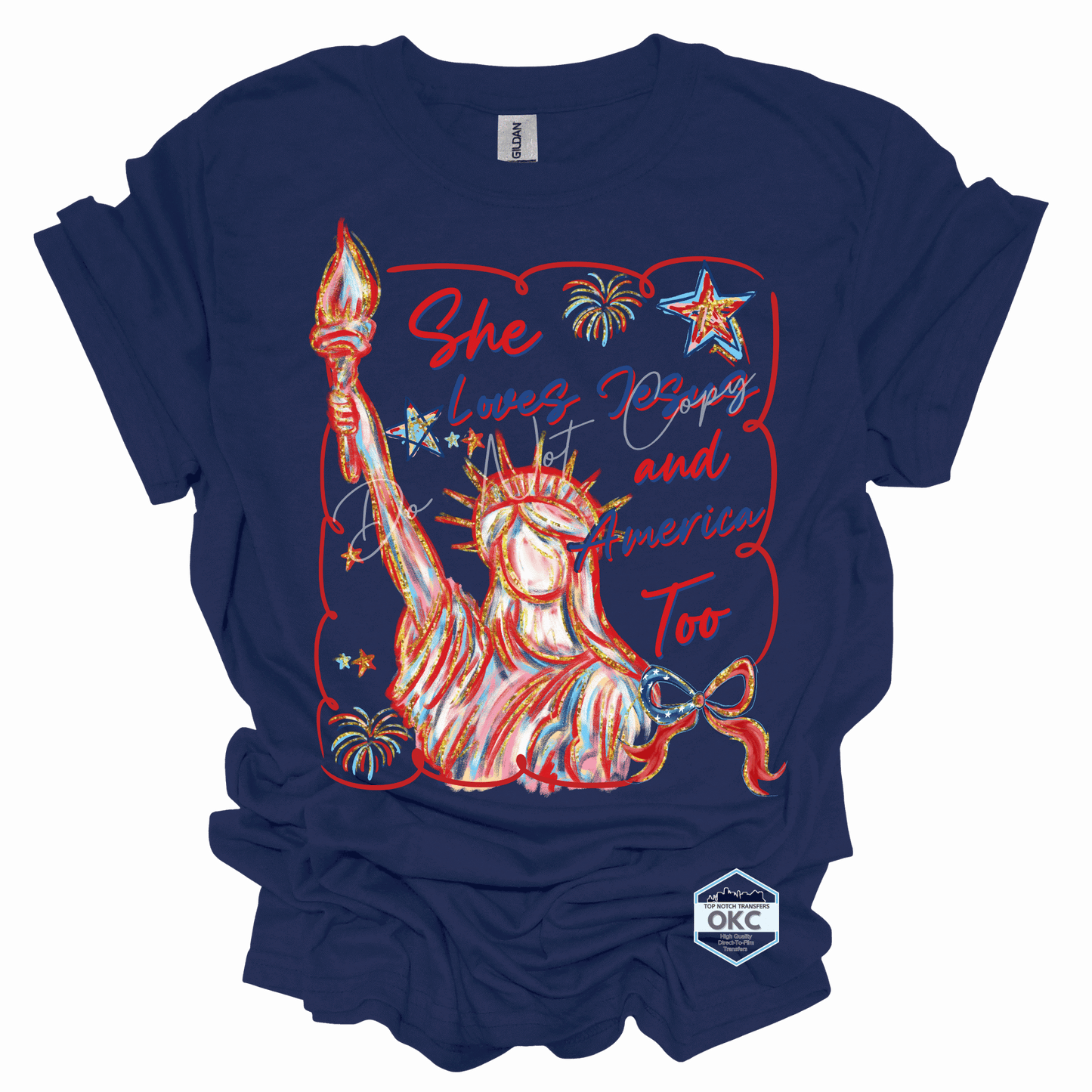She Loves Jesus & America Too T-Shirt