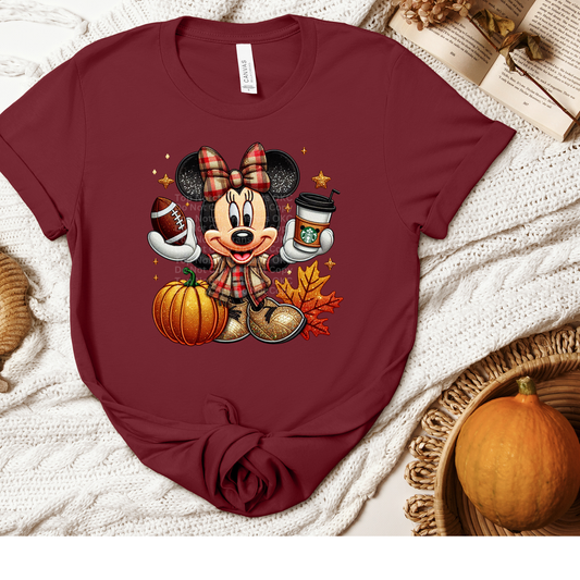 Fall Mouse w/Bow DTF Transfer